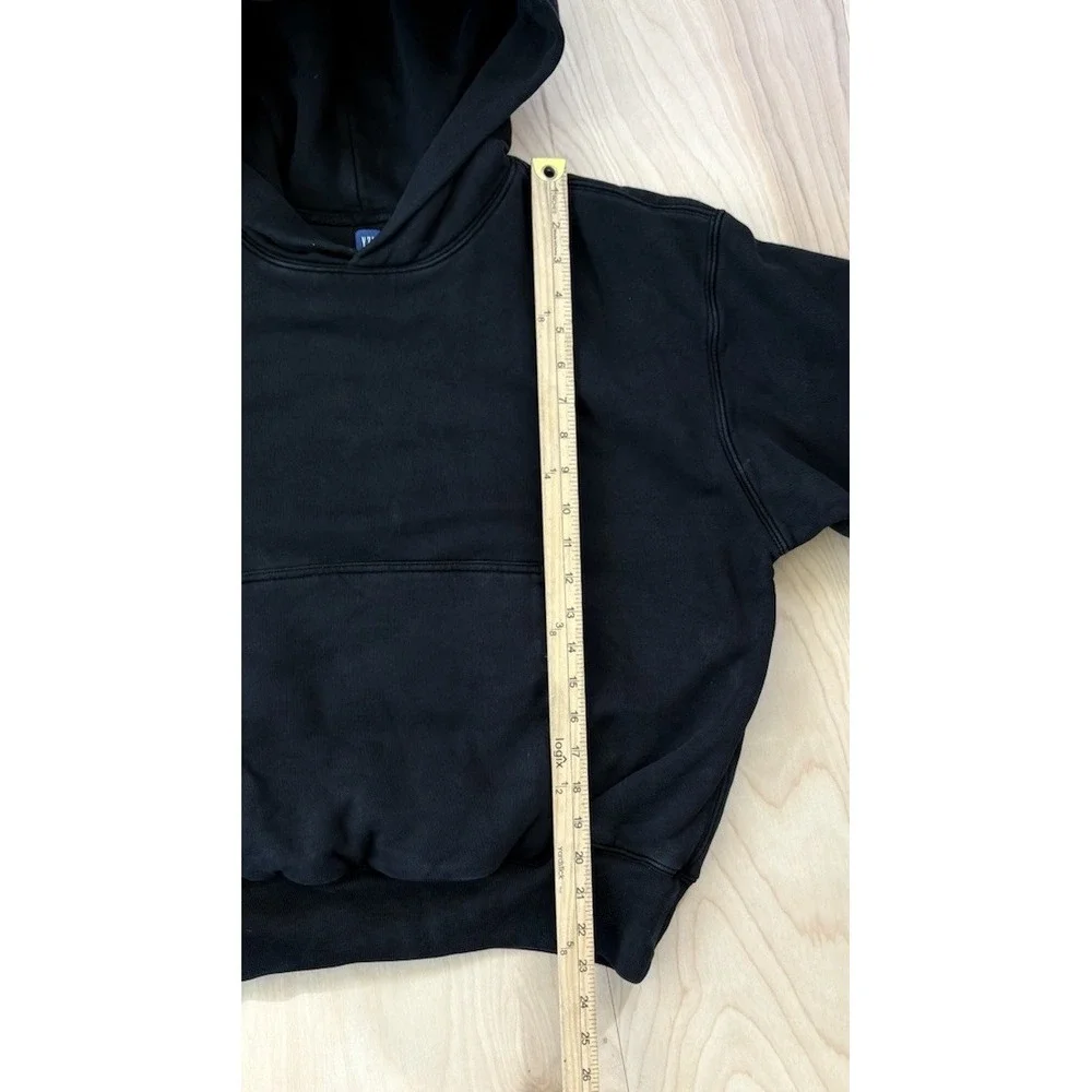 Gap YZY Yeezy Double Layer Pullover Hoodie Mens S Black Heavyweight Kanye West